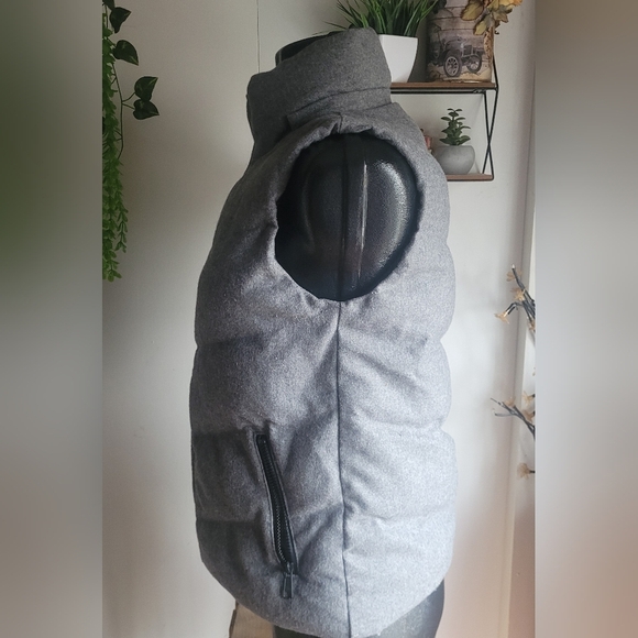 Gap Wool Blend Grey Puffer Vest S - Picture 4 of 7